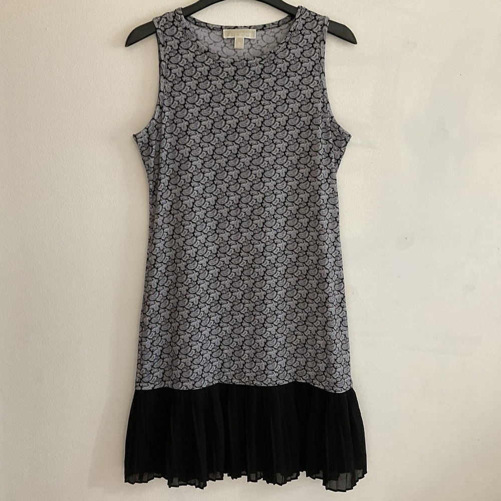 MICHAEL Michael Kors Black and Gray Patterned Mini Dress